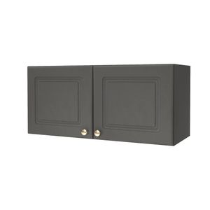 Armário Aéreo 2 Portas 80Cm Paris Indekes Chumbo