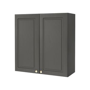 Armário Aéreo 2 Portas 80Cm Paris Indekes Chumbo