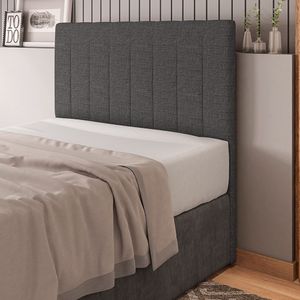 Cabeceira Cama Box Casal Queen Size Ivana 160cm Linho Cinza - Abmaza