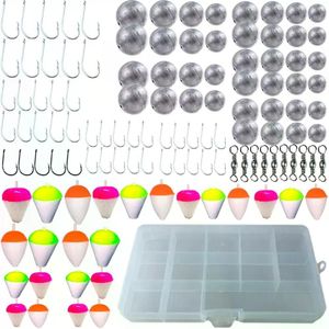 Kit Caixa Organizadora Pescador Anzol Girador Boias Completo