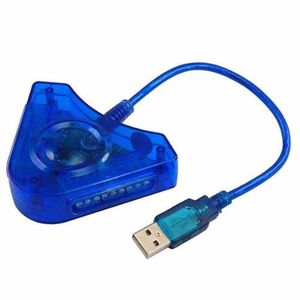Adaptador Usb Duplo Controles Compatível Ps1 Ps2 Ps3 Para Pc