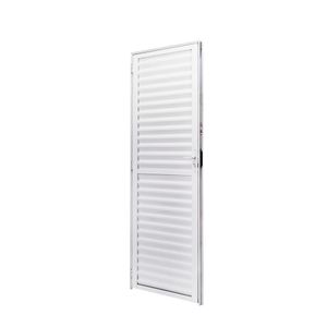 Porta De Aluminio Palheta 210x70cm Batente 4cm Ultra Ramassol Branco