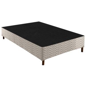 Box Casal Mônaco 42x138x188cm  Rustico Branco/bordo