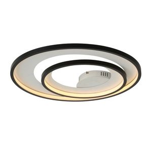 Plafon De Sobrepor Loop 1x60w 3000k 1500 Lúmens Hm008wb Bella Iluminação Preto/branco
