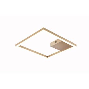 Plafon 40x40x4cm 1x30w Tec Gd014g Bella Iluminação Dourado/branco