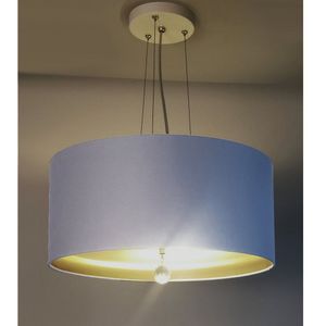 Pendente De Teto Led 30x15cm 5785 Tom Luz Iluminação Azul-bebê/bronze