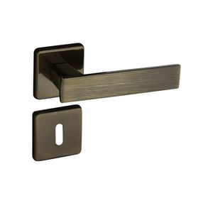 Fechadura Quadra Roseta Quadrada Máquina 55mm Bronze Oxidado Interno Pado