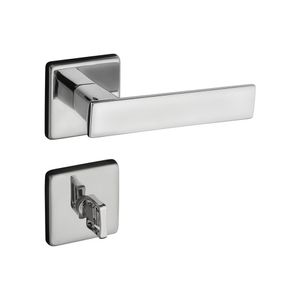 Fechadura Quadra Roseta Quadrada Máquina 55mm Cromado Banheiro Pado