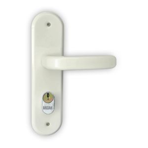 Fechadura Externa Espelho Aço Branca 40mm Mgm Stilo