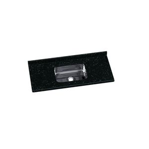 Pia Para Cozinha Em Mármore Sintético Com Cuba Em Aço Inox 120Cmx55Cm Aj Rorato Preto