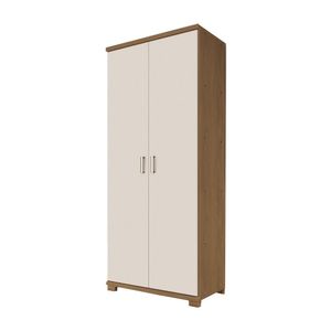 Armário Multiuso 2 Portas 188x76cm New Móveis Fazzio Freijó/off White