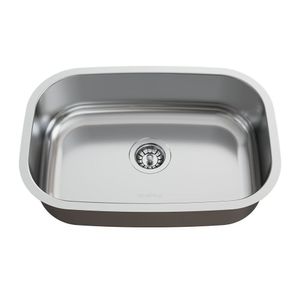 Cuba Para Cozinha Pia Inox N1 46X30X17Cm Polida Com Válvula Ghelplus Inox