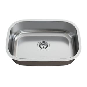 Cuba Para Cozinha Pia Inox N1 46X30X17Cm Polida Com Válvula Ghelplus Inox