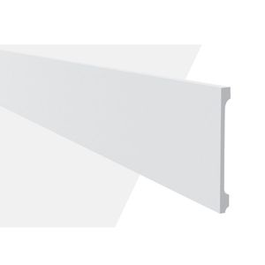 Rodapé De Poliestireno Liso Ml20 18mm X 244cm X 20cm Branco
