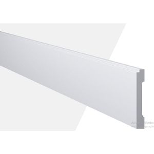 Rodapé Lambri De Poliestireno Md10 15mm X 244cm X 10cm Branco