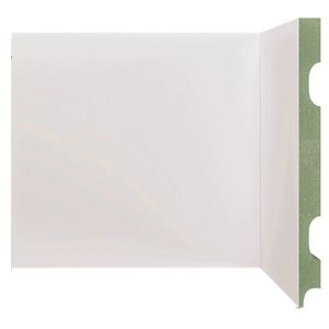 Kit Rodapé De Mdf 20cm X 15mm X 2,40m 10 Barras Liso Resistente A Umidade 2001 Moldufama Branco