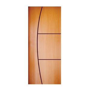 Folha De Porta 210x100cm Hdf Frisada Modelo 193 Mapaf Marrom Claro