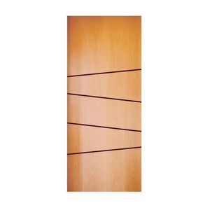 Folha De Porta 210x60cm Hdf Frisada Modelo 196 Mapaf Marrom Claro