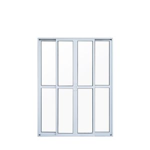 Porta De Alumínio De Correr 210x200cm 4 Folhas Suprema Branco