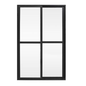 Porta De Alumínio De Correr 210x120cm 2 Folhas Suprema Preto