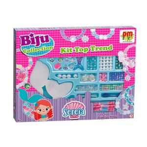 Kit Bijuterias Infantil - Biju Collection - Kit Sereia Top Trend - Dm Toys