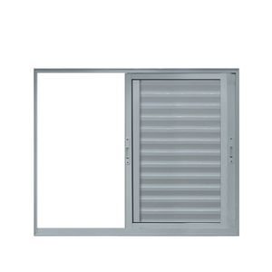 Janela De Alumínio Veneziana 100x100cm 3 Folhas Suprema Branco