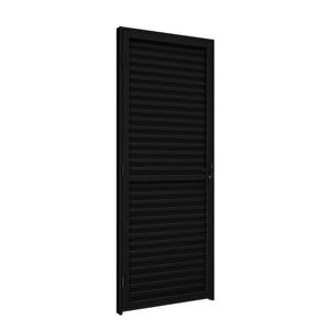 Porta De Alumíno Laminada 215x65cm Riobras Preto