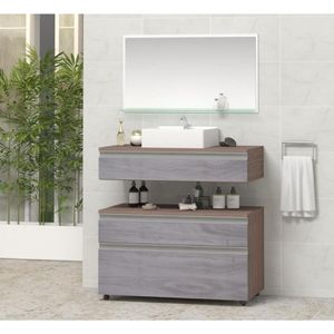Gabinete Para Banheiro Com Cuba E Espelheira 80cm Safira Contarini Rovere