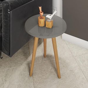 Mesa Lateral Sala Brilhante Titanium Titanium