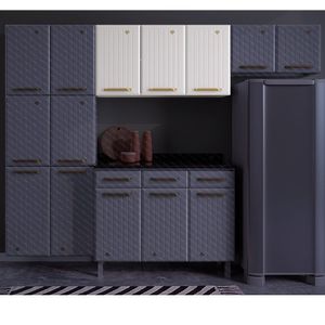 Armário De Cozinha Aéreo 3 Portas Diamante Telasul Branco