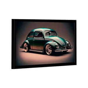 Quadro Fusca Verde -- Br Artes