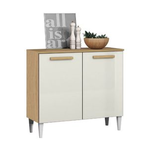 Balcão De Cozinha Buffet 2 Portas 0,84m Atacama / Off White Isabelle Aramóveis  Atacama / Off White