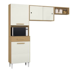 Armário De Cozinha Compacta Isabelle 4 Portas Atacama / Off White Aramóveis Atacama / Off White