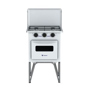 Fogão 2 Bocas Gemini Com Tampa De Metal Branco Gás Glp Venax