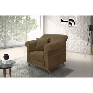Poltrona Suede Arras Spezzia Decor Caramelo