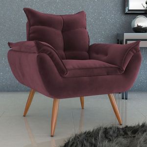 Poltrona Para Sala De Estar Tóquio Matrix Veludo/rose