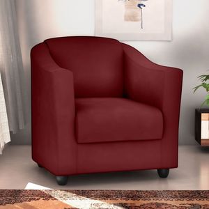 Poltrona Decorativa Bia Matrix Veludo/vermelho