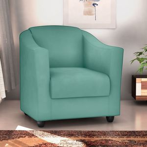 Poltrona Decorativa Bia Matrix Veludo Verde Menta