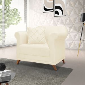 Poltrona Linho Arras Spezzia Decor Pérola