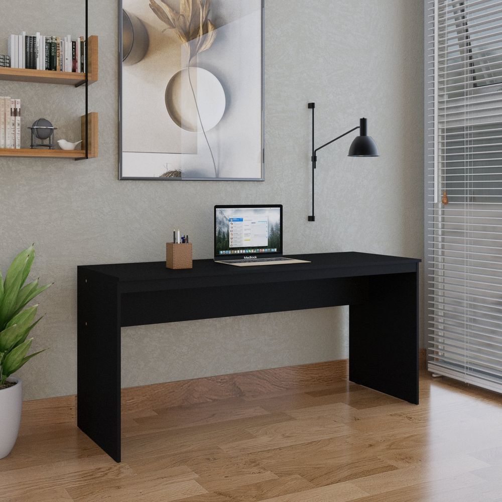 Mesa Para Escritório Diretor 160cm Turim Espresso Móveis Preto Onix