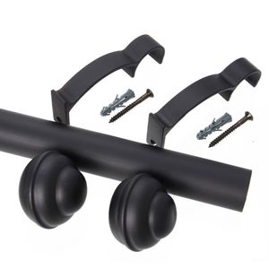 Kit Varão De Cortina Barcelona 19mm 1,50m (bola) Couselo Preto