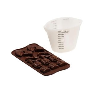 Jogo Copo Medidas Prana E Forma Para Chocolate Silikomart