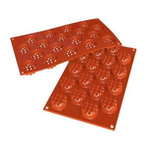 Forma Silicone Mini Waffle 18 Moldes Confeitaria Silikomart