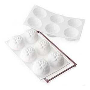 Forma 6 Moldes De Silicone Camelie Confeitaria Silikomart