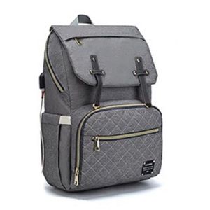 Mochila Maternidade Cinza Original Lequeen Lançamento 2020