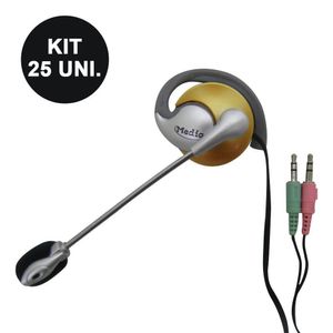 Kit 25 Uni. Fone De Ouvido Com Microfone P2 Home Office