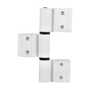 Dobradica De Aluminio Porta Lateral 3 Abas Branca Dob 840
