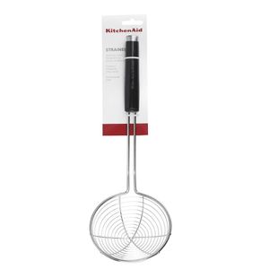 Escumadeira Multiuso Inox Cozinha Frituras Preta Kitchenaid