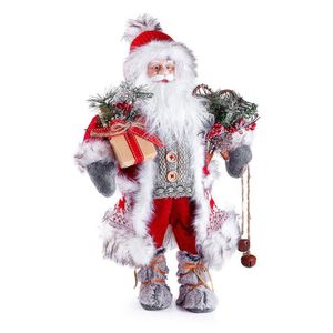 Papai Noel Decorativo Em Poliéster Vermelho 55cm