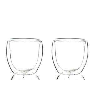 Conjunto 2 Copos De Café Parede Dupla 250ml Borossilicato